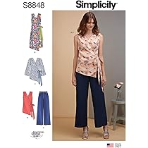 aoページ Vogue 8955 V8955 Loose Fitting Wide Leg Pants, Palazzos